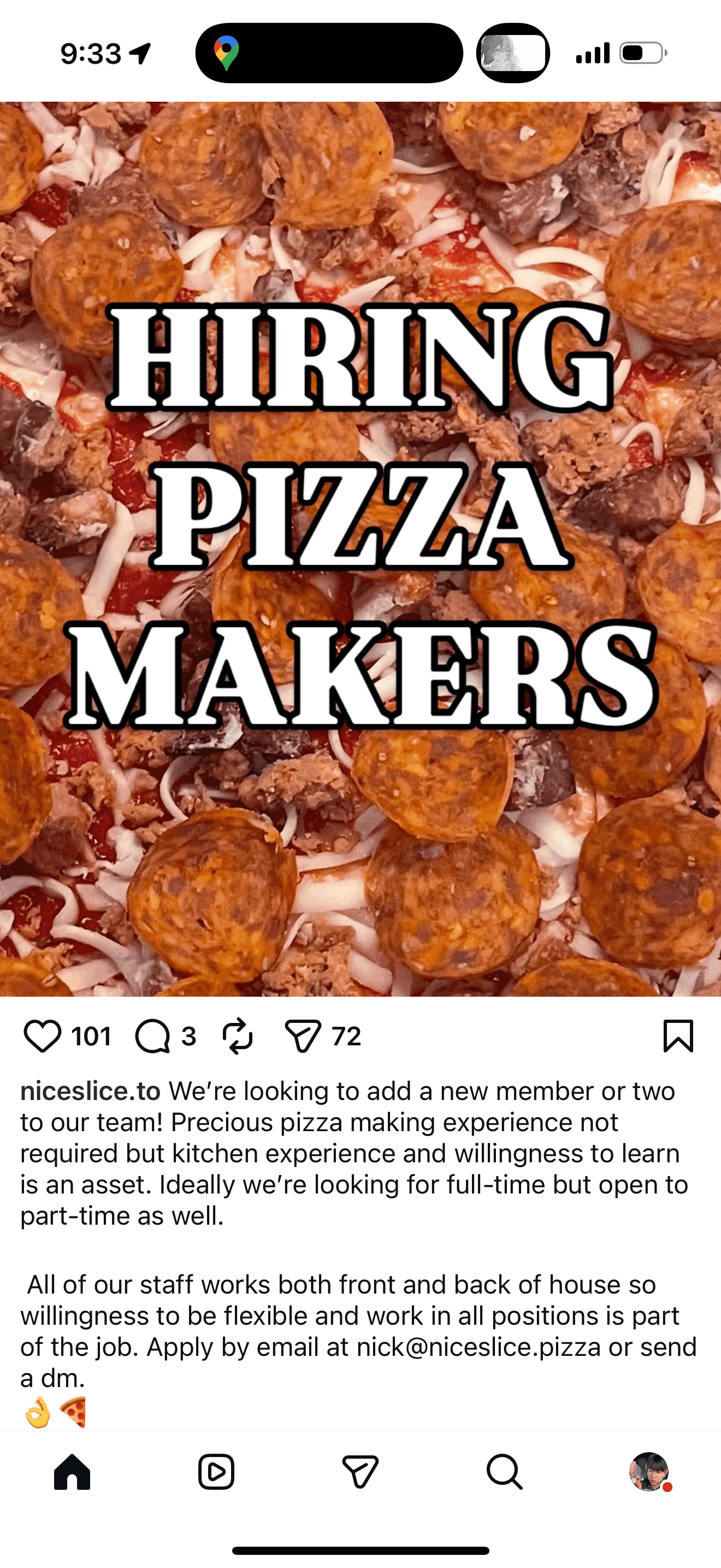 ピザショップの求人の画像 1